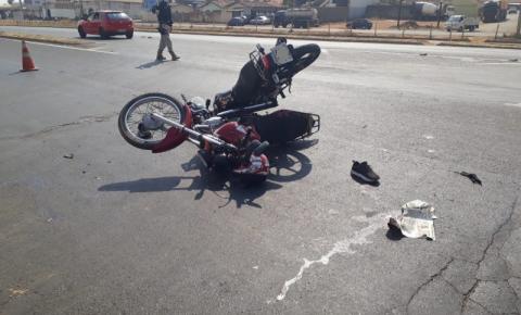 Polícia Rodoviária Federal  em Catalão registra acidente grave entre duas motos